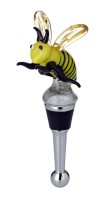 SALE Flaschenverschluss Biene für Champagner, Wein und Sekt, Höhe 13 cm, Muranoglas-Art, Handarbeit