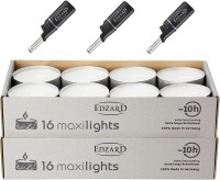 32 Stück Maxilights Maxi-Teelichter, Aluminiumhülle, inkl. 3 Mini-Stabfeuerzeuge